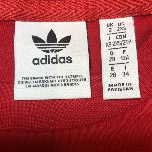 NWOT ADIDAS ORIGINALS | Red Trefoil Tee - Picture 4 of 4
